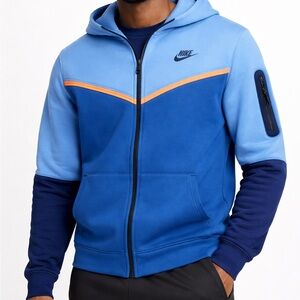 Nike Tech Fleece Blue Full Zip Hoodie Men’s Large